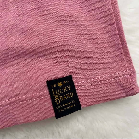 Lucky Brand Short Sleeve Crew Neck Lucky You Script Boyfriend Tee - size M - Picture 5 of 6